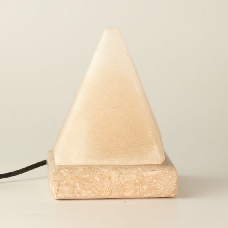 Kwaliteits USB-piramide witte zoutlamp - 9 cm (multi)
