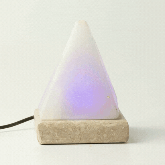 Kwaliteits USB-piramide witte zoutlamp - 9 cm (multi)