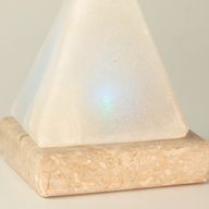 Kwaliteits USB-piramide witte zoutlamp - 9 cm (multi)