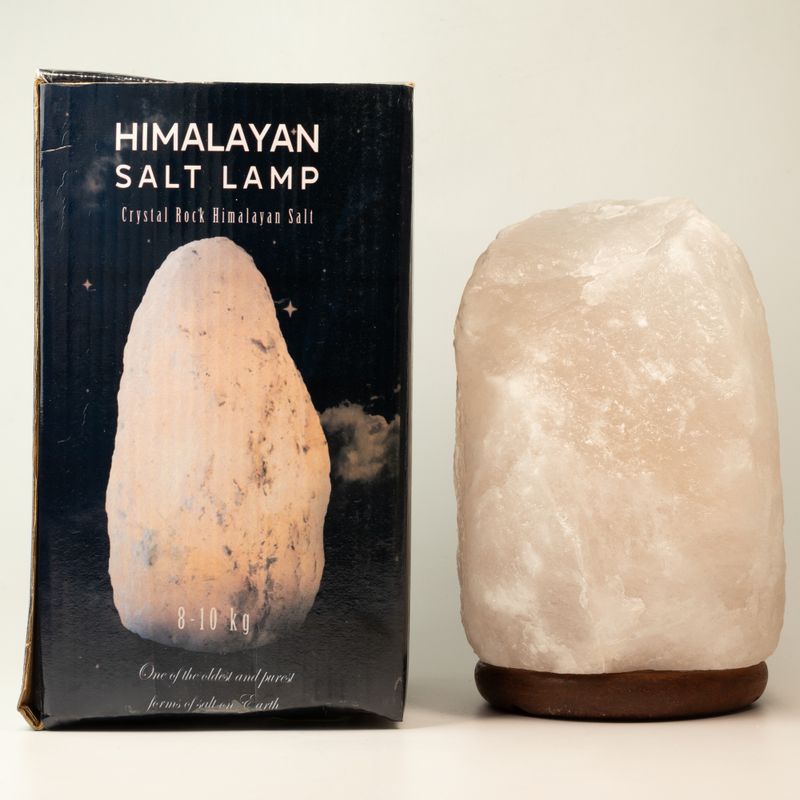 Crystal Rock Himalaya zoutlamp - en basis ongeveer 8-10 kg