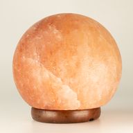 Zoutlamp Bal - Grote houten basis 3-4kg