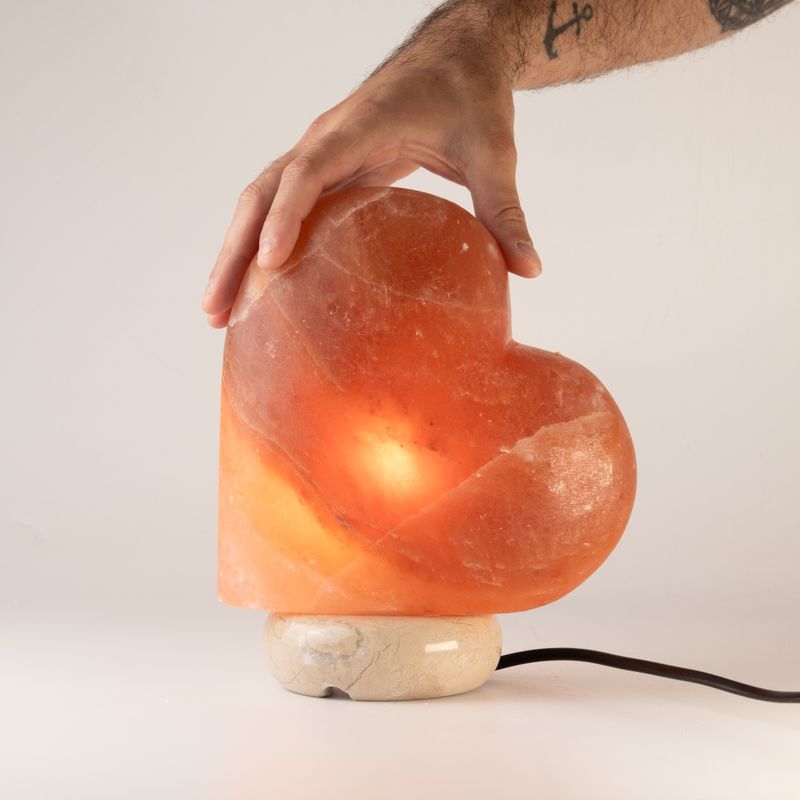 Handgemaakte zoutlamp - Hart