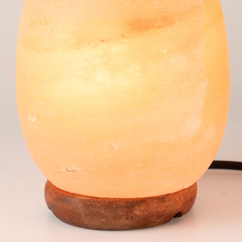 Zoutlamp ei - houten basis