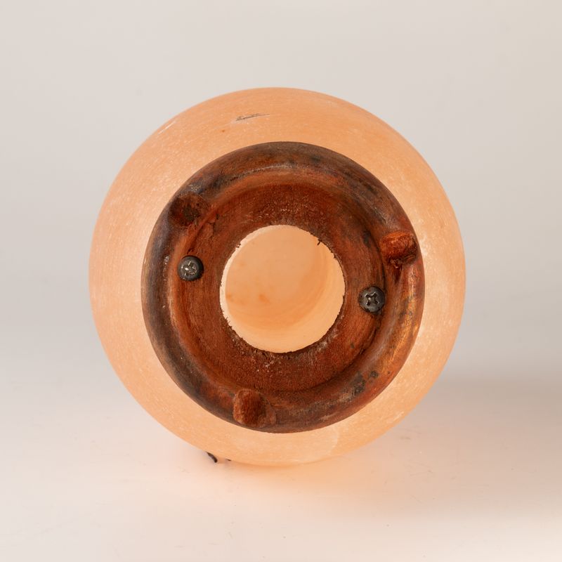 Zoutlamp ei - houten basis