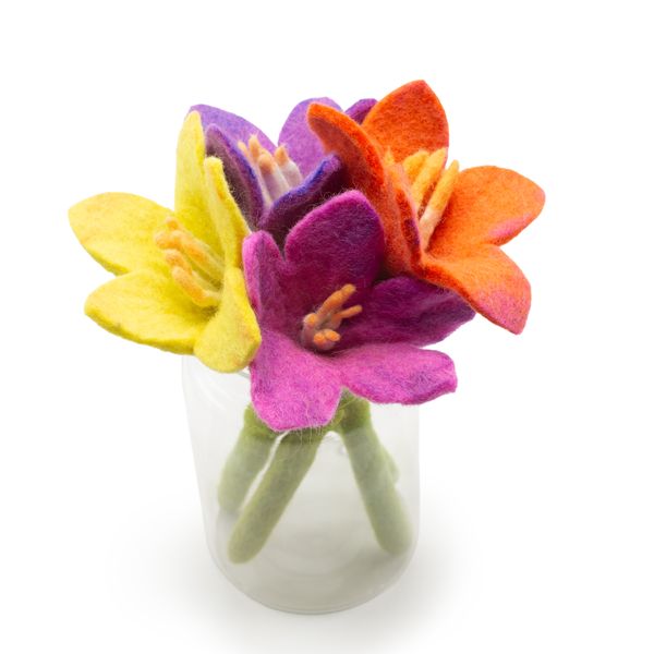 Viltbloemen - Lelie (10 gemengde kleuren)