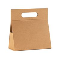 Platpakket Geschenkdoos - Hand Box (20x10x20 cm) - Bruin Kraft