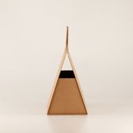 Platpakket Geschenkdoos - Hand Box (20x10x20 cm) - Bruin Kraft