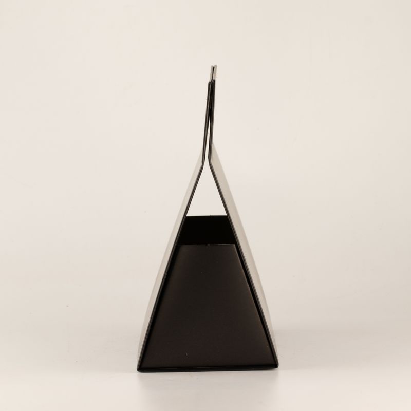 Platverpakte cadeaudoos - Handdoos  (20x10x20cm) - Zwart