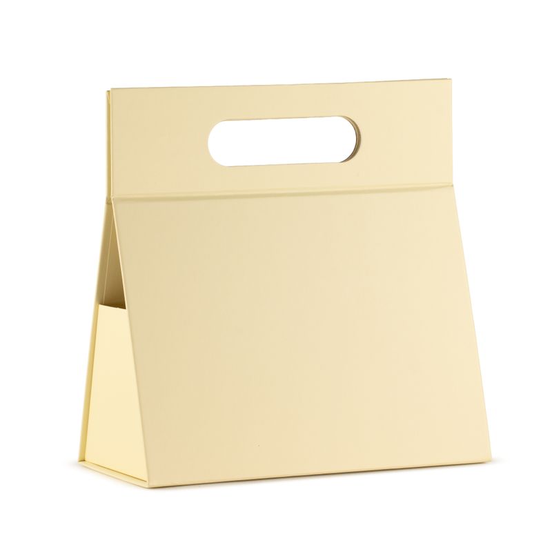 Platpakket Geschenkdoos - Hand Box (20x10x20cm) - ivoor