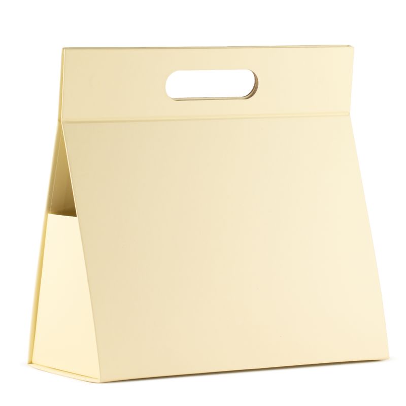 Platpakket cadeauverpakking - Groot Hand Box (28x12.5x26cm) - ivoor