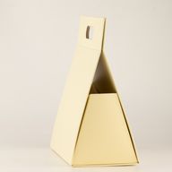 Platpakket cadeauverpakking - Groot Hand Box (28x12.5x26cm) - ivoor