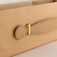 Platpakket cadeaudoos - Wijnflesvorm (33,5x10x10,5 cm) - Bruin kraftpapier