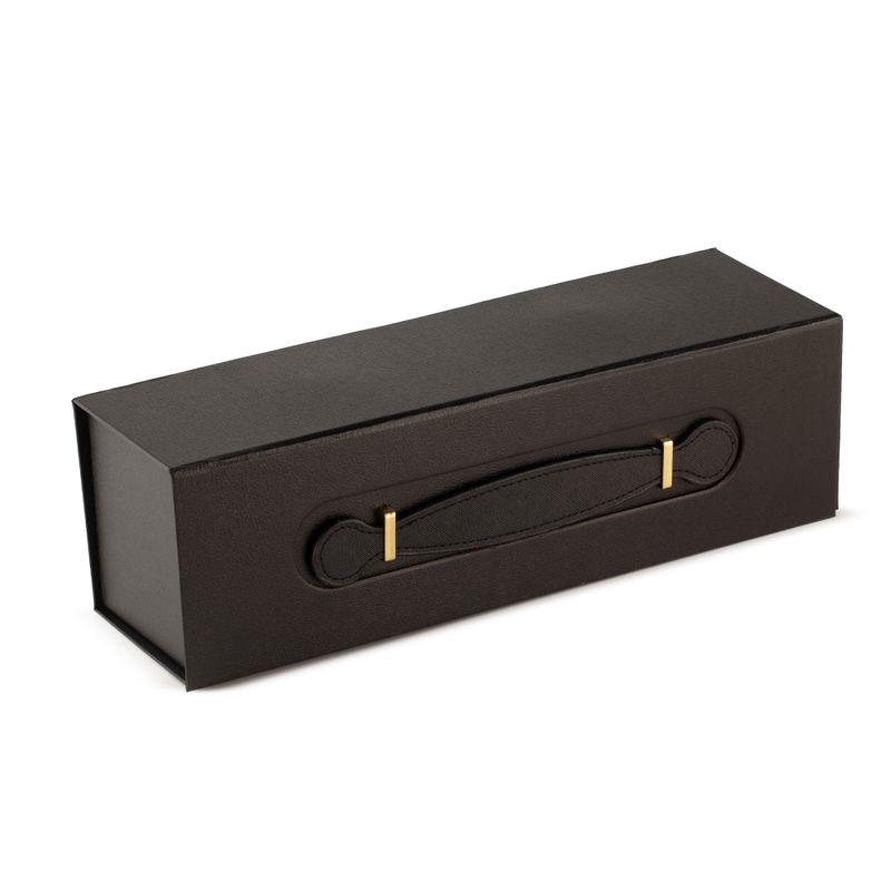 Platpakket Geschenkdoos - Wijnkistvorm (33.5x10x10.5cm) - Zwart
