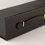 Platpakket Geschenkdoos - Wijnkistvorm (33.5x10x10.5cm) - Zwart