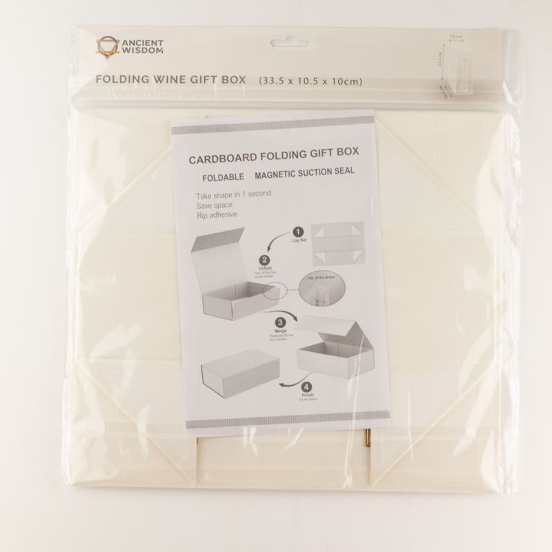 Flat Pack cadeaudoos - Wijnkistvorm (33,5x10x10,5 cm) - Wit