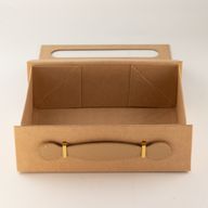 Platpakket cadeaudoos - Medium mand (24x18.2x8cm) - bruine kraft