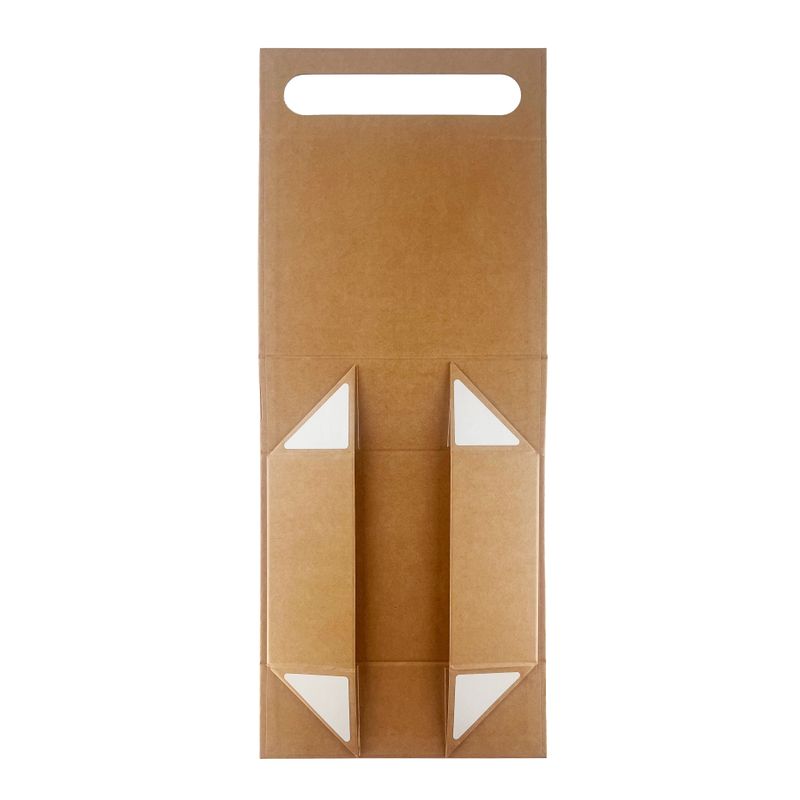 Platpakket cadeaudoos - Medium mand (24x18.2x8cm) - bruine kraft
