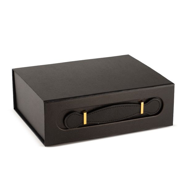 Middelgrote Vouwbare Cadeaupakketdoos (24 × 18,2 × 8 cm) – Zwart