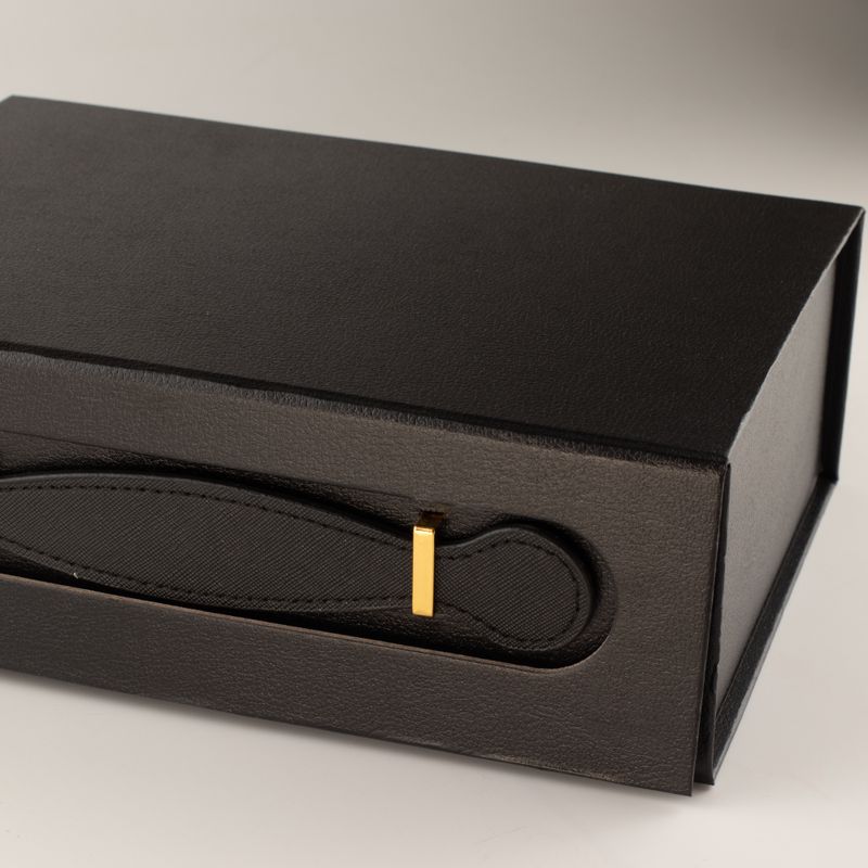 Flat-pack cadeau doos - Medium mand (24x18.2x8cm) - Zwart