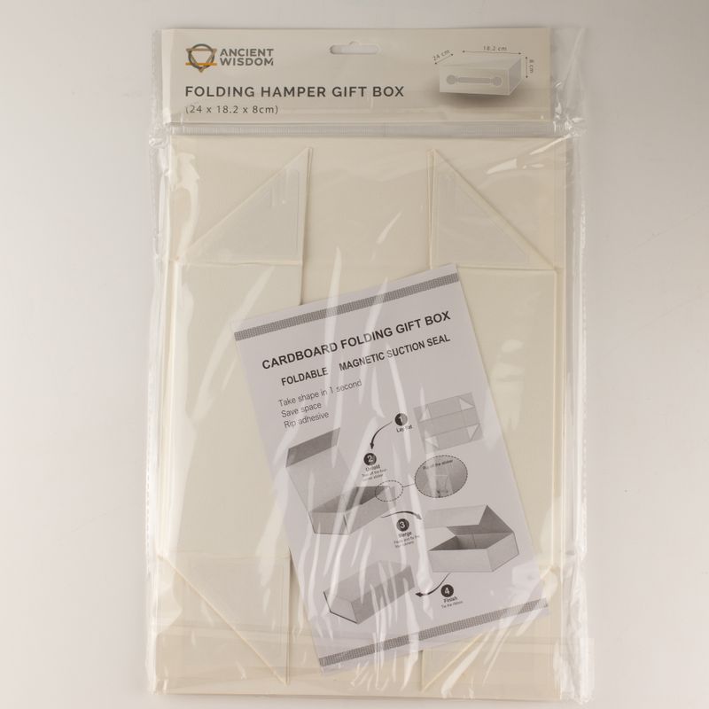 Platverpakte cadeaudoos - Medium cadeaumand (24x18.2x8cm) - Wit