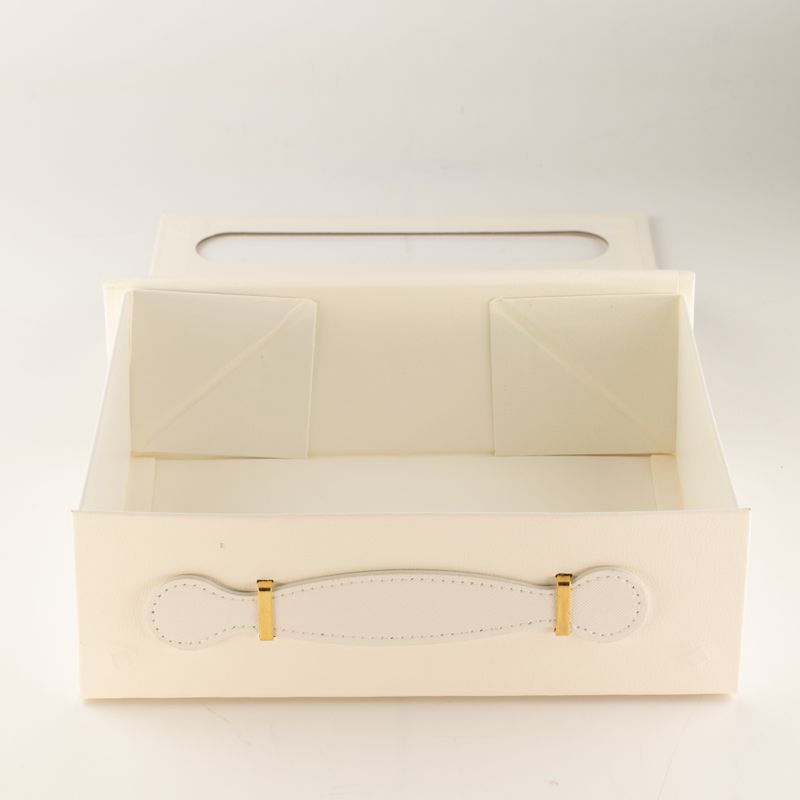 Platverpakte cadeaudoos - Medium cadeaumand (24x18.2x8cm) - Wit