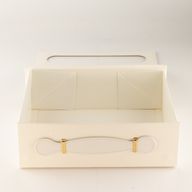 Platverpakte cadeaudoos - Medium cadeaumand (24x18.2x8cm) - Wit