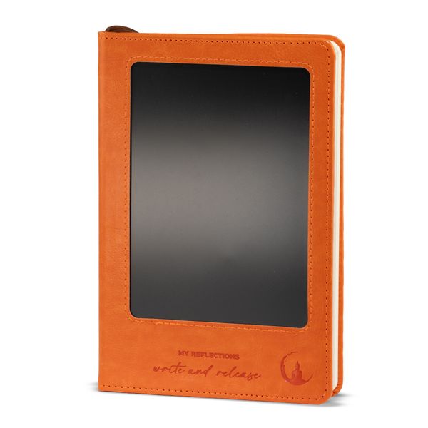 A5 Intentie Notitieboek - LCD Wisscherm - Oranje Leereffect - 80 Vellen