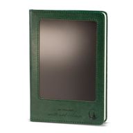 Intentie-notitieboek - LCD-scherm afvegen - Groene lederlook - Messingblad - 80 bladen