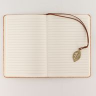 Intentie notitieboek - LCD-veegscherm - kurklederlook - messingblad - 80 bladen