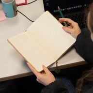 A5 Intentie Notitieboek - LCD-veegscherm - Kurk-leerlook - 80 vellen