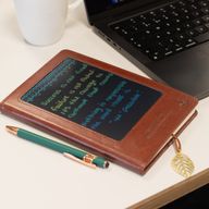 A5 Intentie Notitieboek - LCD-veegscherm - Kurk-leerlook - 80 vellen