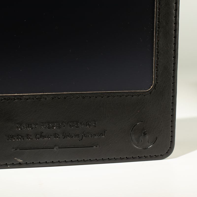 A5 Intentie Notitieboek - LCD wis-scherm - zwart lederlook - 80 bladen