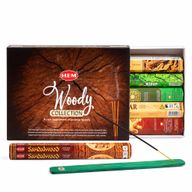 HEM Hexagonaal Wierook - Houtachtige Collectie & Ashcatcher (6-delige assortimentsverpakking)