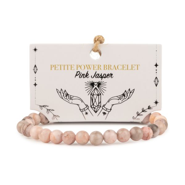 Petite Power Armband (17cmx6mm) - Roze Jaspis