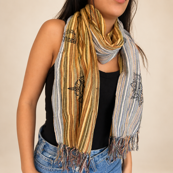 Nomad Sari - Reiszegen Sjaal - 170x50cm - Gebedsvlaggen