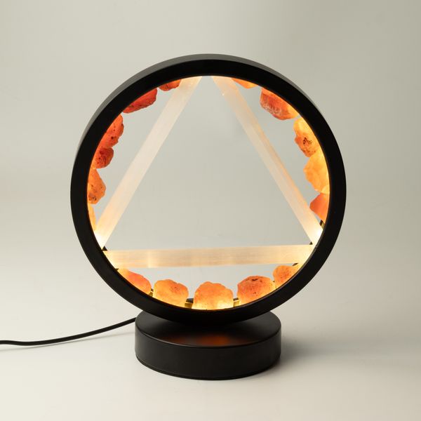 Edelsteen Halo Lamp - Vuur - Carneool & Seleniet