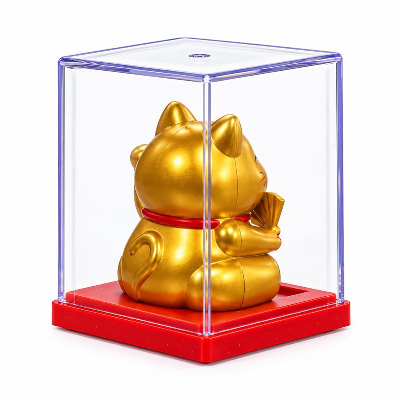 Mini Zonne-energie Geldkat in Doos - Goud