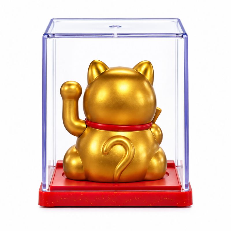 Mini Zonne-energie Geldkat in Doos - Goud