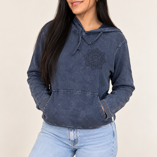 Stonewashed Hoodie met Buidelzak - Oudlila - Maat S