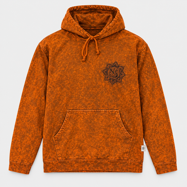 Stonewashed Hoodie met Buidelzak - Roestoranje