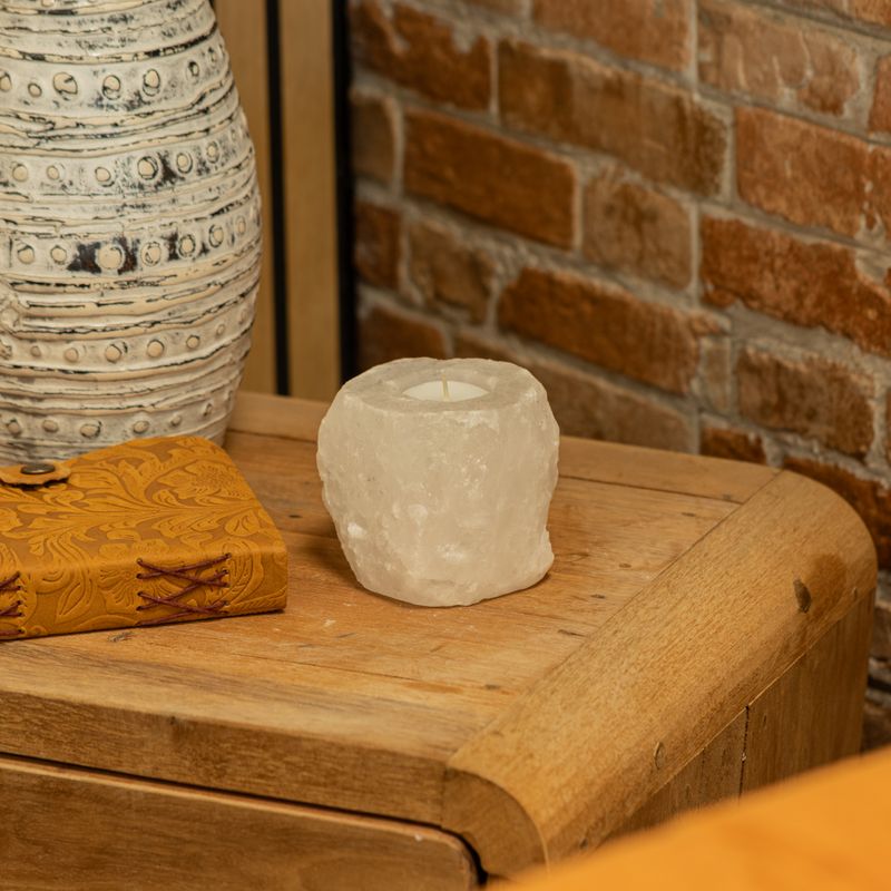 Kristal Rock Himalaya-zout Kaarsenhouder 600-800g