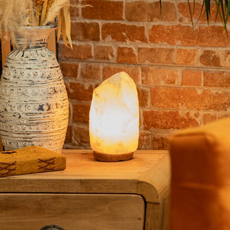 Kristal Rock Himalaya zoutlamp - en basis ca. 2-3 kg