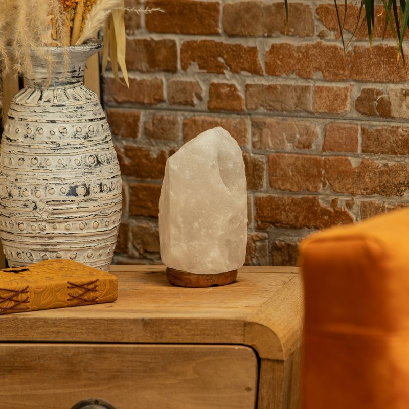 Kristal Rock Himalaya zoutlamp - en basis ca. 2-3 kg
