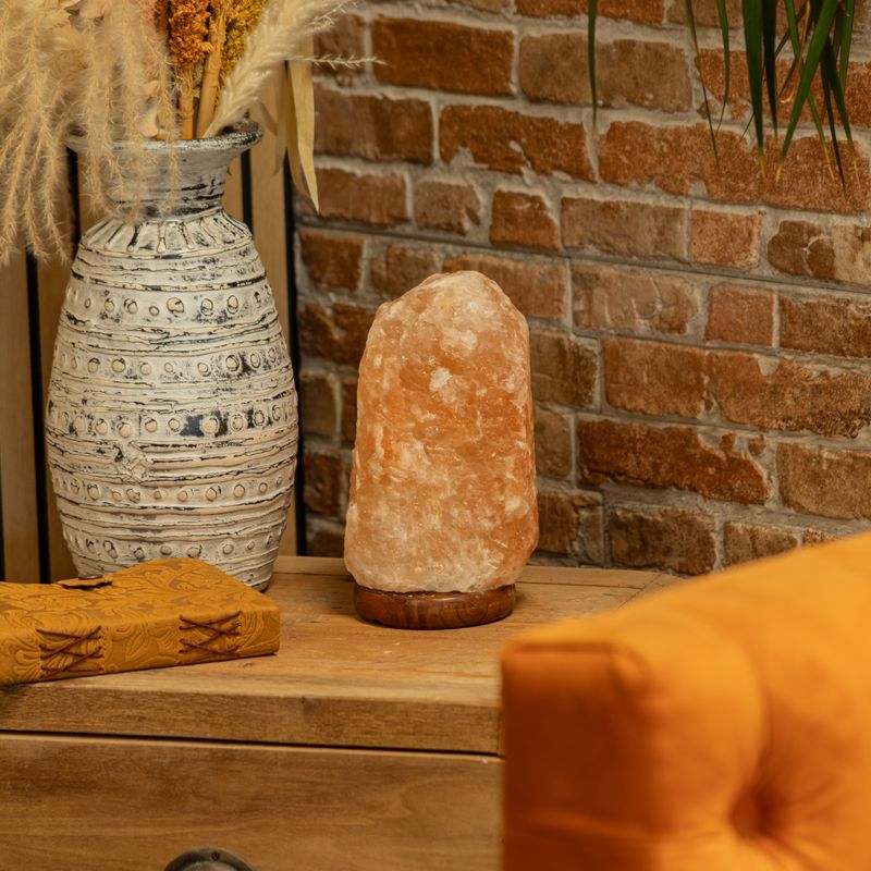 Kwalitatieve natuurlijke zoutlamp - en basis ca. 3-5 kg