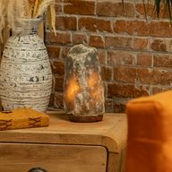 Grijze Himalaya Natuurlijke Zoutlamp - 3-5 kg