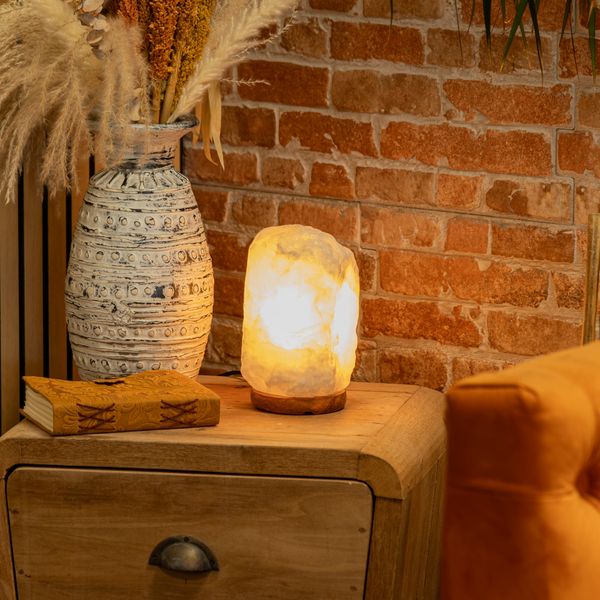 Kristallen Rots Himalaya Zoutlamp - & Basis ca. 3-5kg