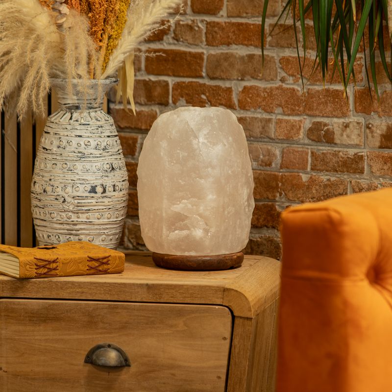 Crystal Rock Himalaya-zoutlamp - en basis ca. 8-10 kg