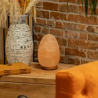 Zoutlamp Ei - Houten Basis