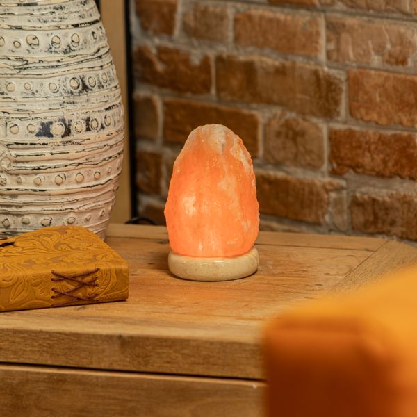 Himalaya Zout Lamp - USB Aansluiting - 11.5cm - Meerkleurig