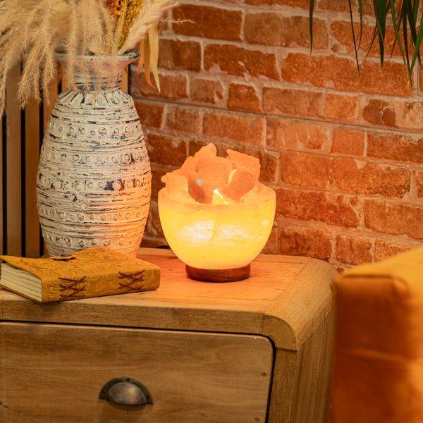 Himalaya Zout Lamp - Schaal met Brokken - 15cm x 9cm